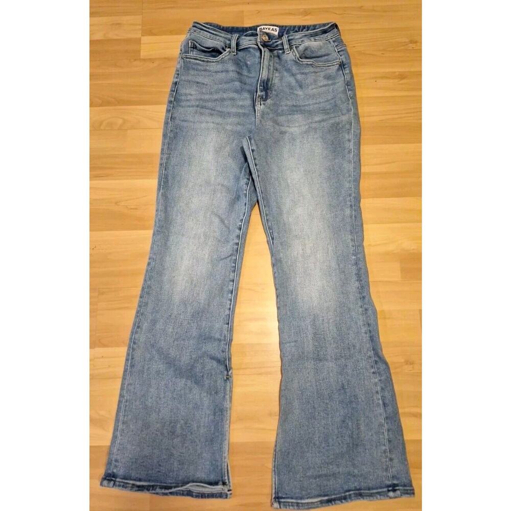 BAYEAS Mom High Rise Jeans Light Wash Stretch Flare Womens Size 30